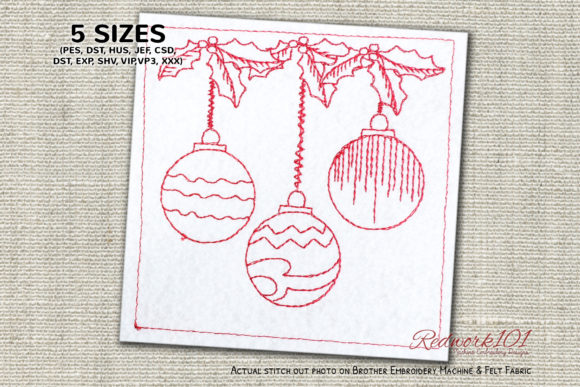 Christmas Ornaments Redwork: A Seasonal Staple for Shops