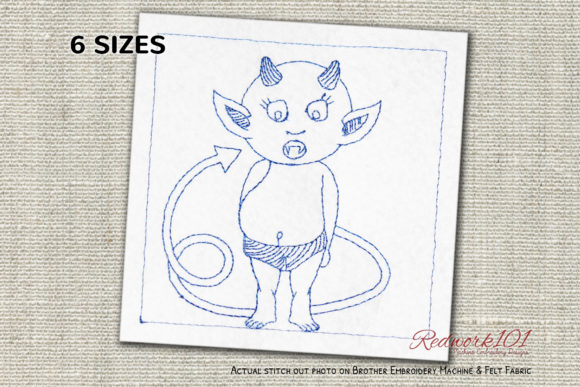 Cute Confused Devil Embroidery Design Review
