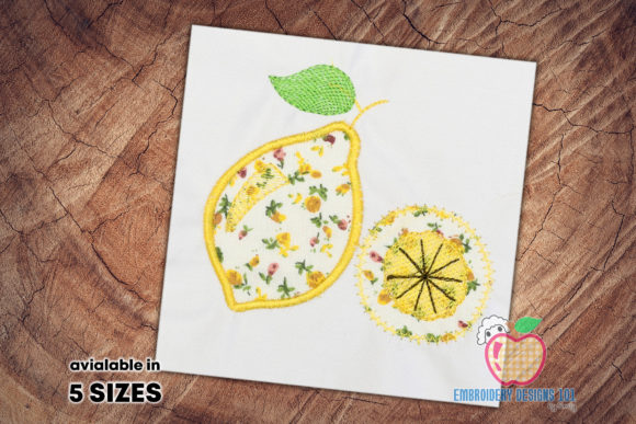 Lemon with the Lemon Slice: Citrus Charm for Embroidery Projects